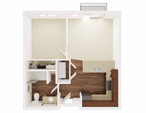 One bedroom floor plan